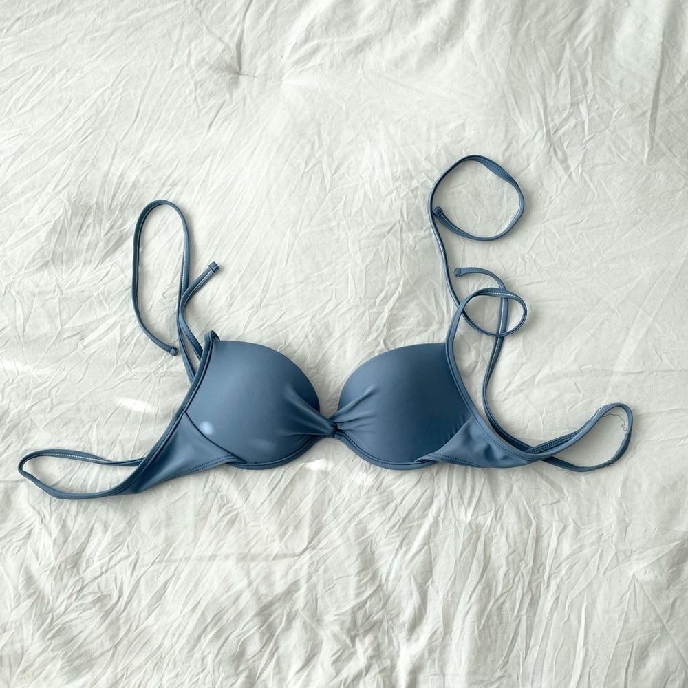 Blue push up bikini top